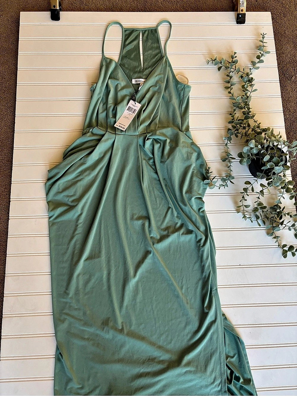 BCBG Generation Satin Maxi Dress Size Small NWT